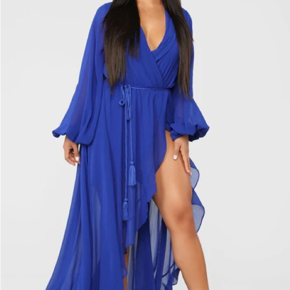 Fashion Nova Blue Maxi Dress NEW